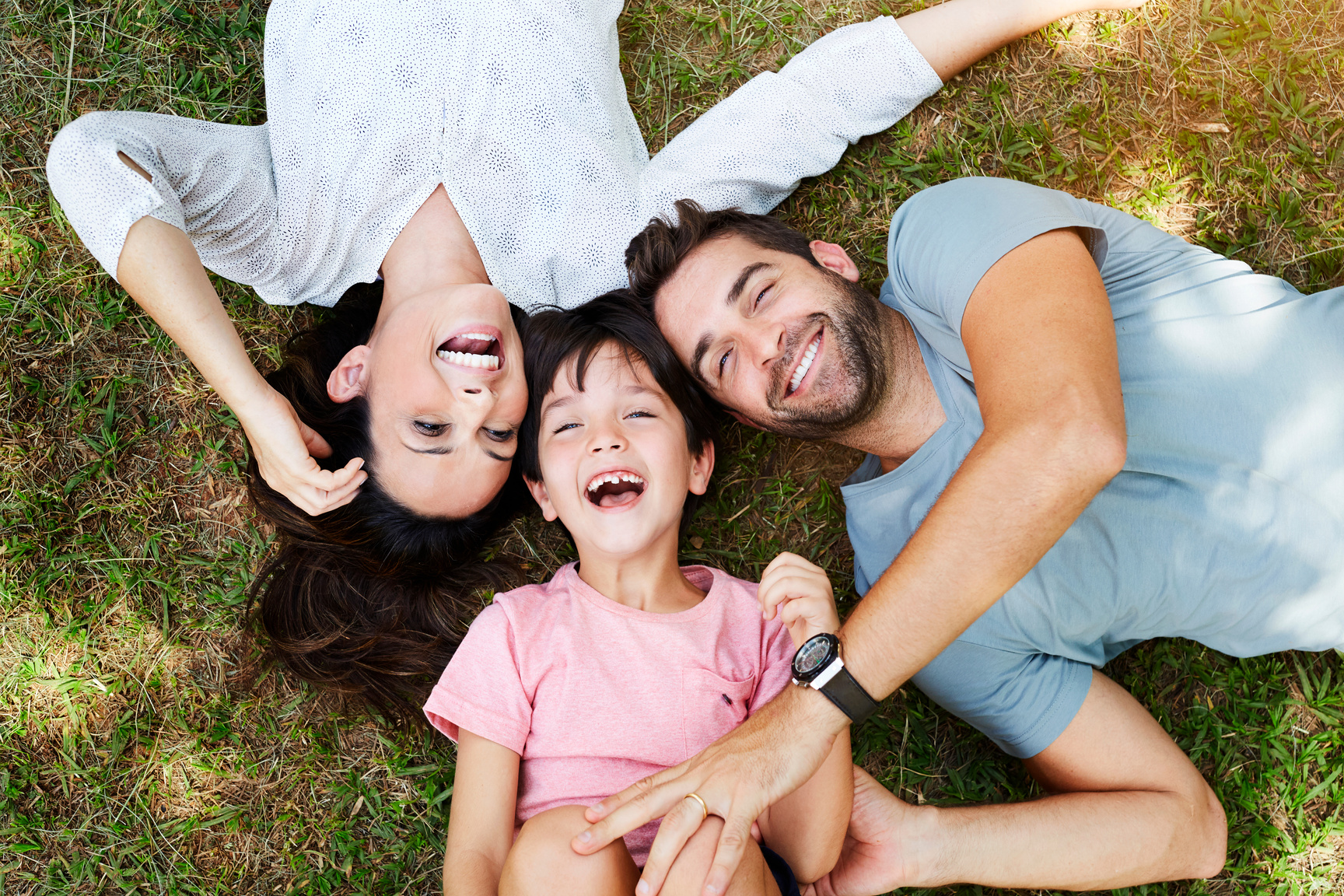 Family smiling